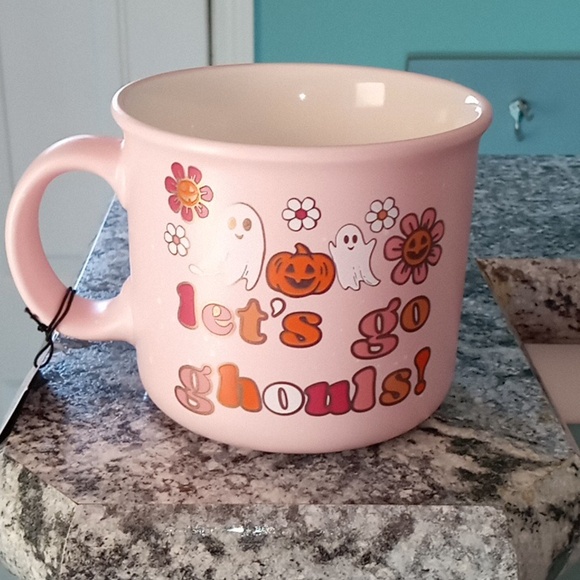 Cobwebs & Cauldrons Halloween Mug Pink 👻👻🎃🎃 - Picture 2 of 3